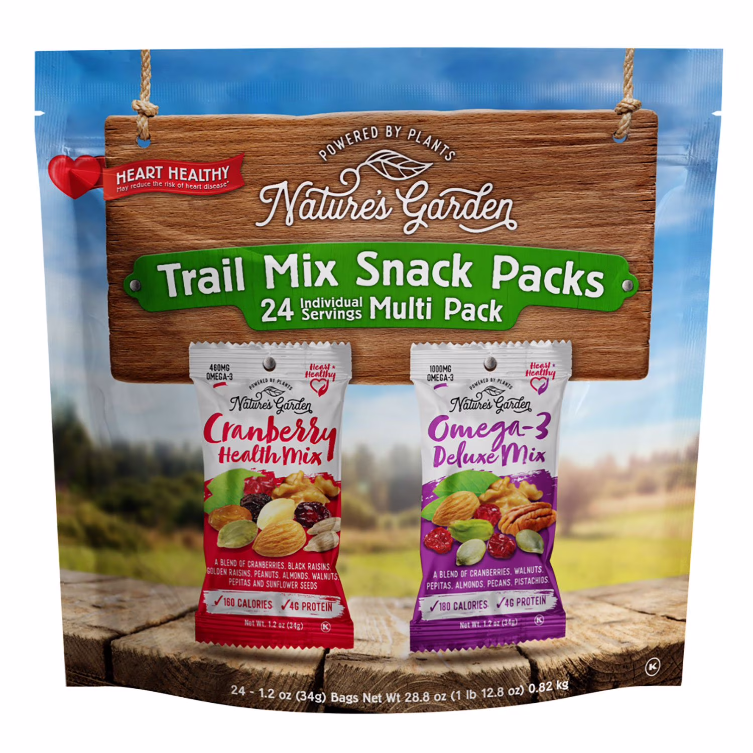 Nature's Garden Trail Mix Snack Packs 1.2 oz 24  Count