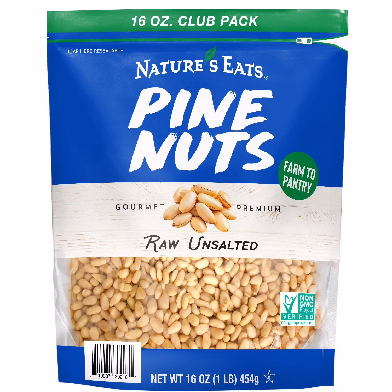 Nature's Path Unsalted Raw Pine Nuts 16 oz