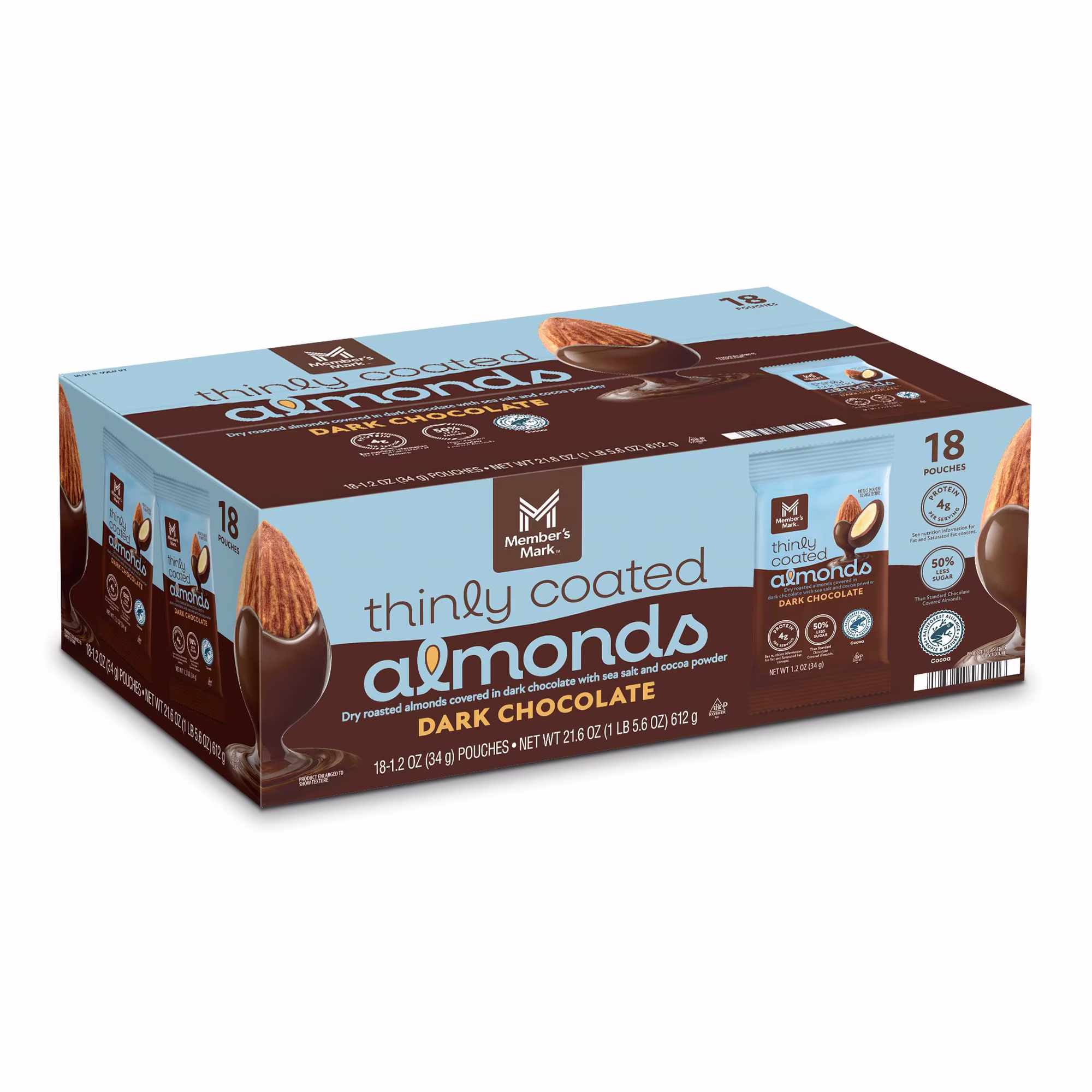 Member’s Mark Dark Chocolate Thinly Coated Almonds 1.2 oz