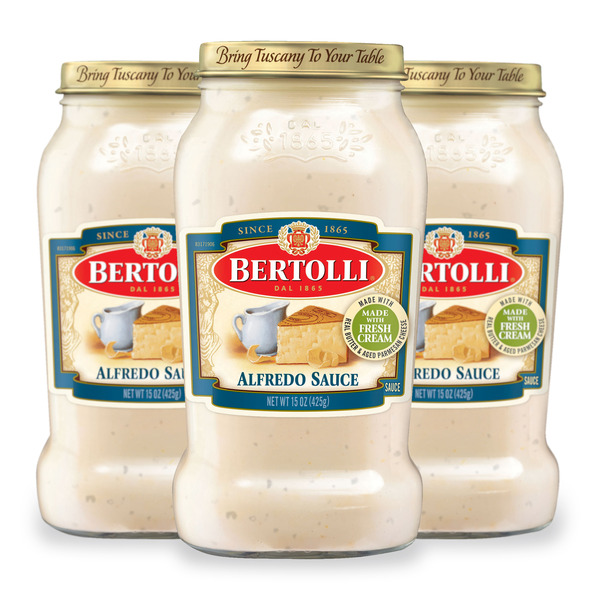 Bertolli Alfredo Sauce with Aged Parmesan Cheese, Made with Fresh Cream and Real Butter, 15 oz (Pack of 3) 15 oz 3  Count