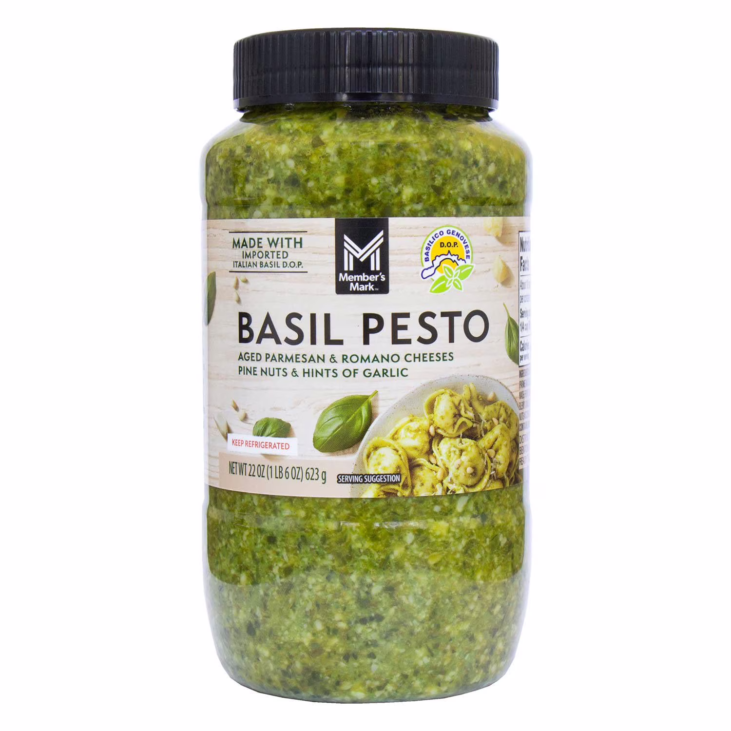 Member’s Mark Basil Pesto Aged Parmesan & Romano Cheeses Pine Nuts & Hints Of Garlic 22 oz 
