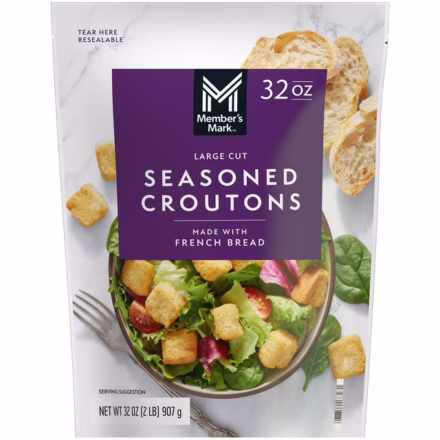 Member’s Mark Croutons, Seasoned, Twice Baked 32 oz 
