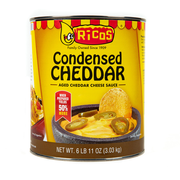 Ricos Condensed Cheddar Cheese Sauce 107 oz
