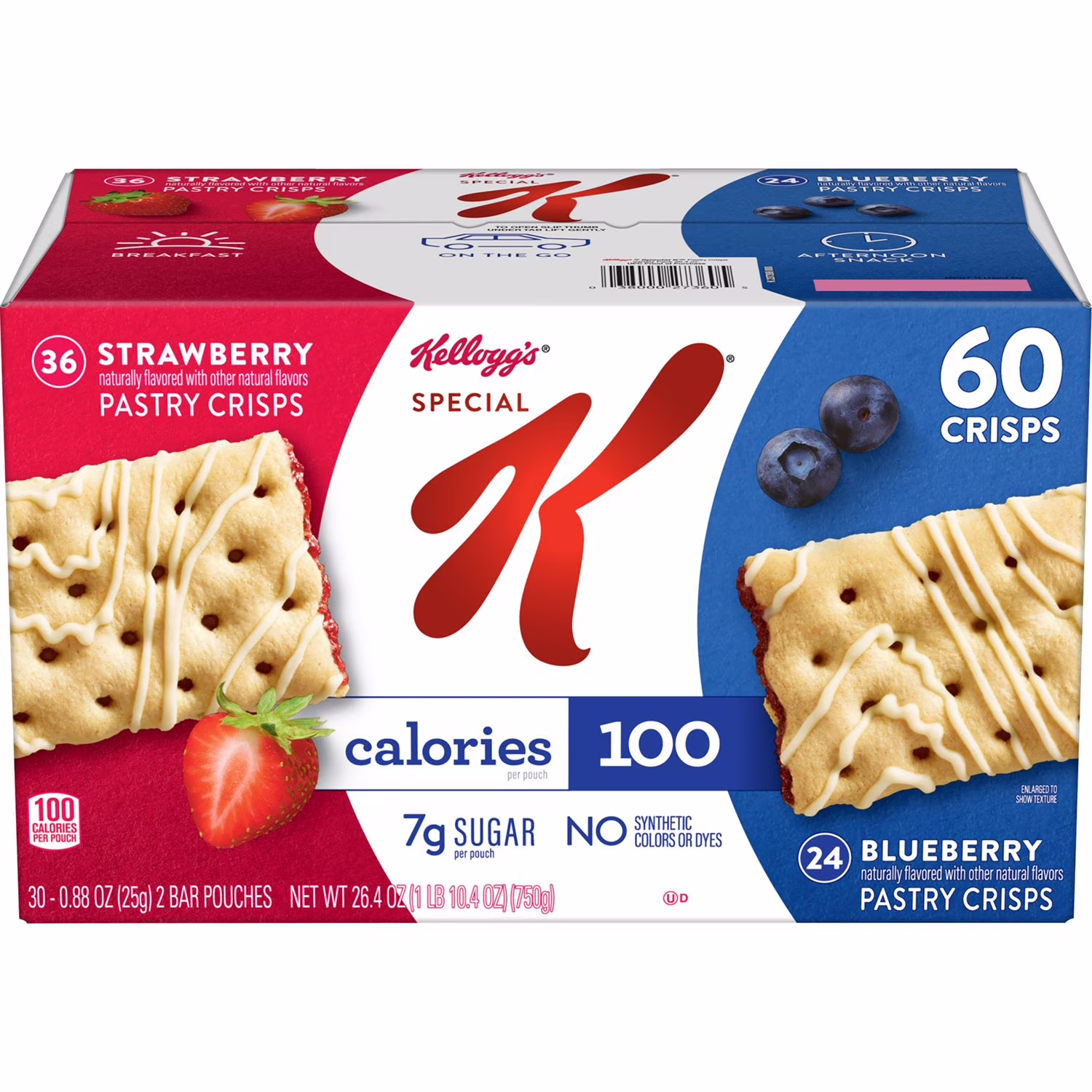 Special K Bar Variety Pack Pastry Crisps Breakfast Bars 60 ct