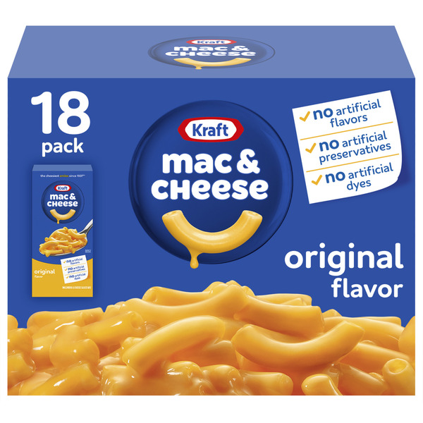 Kraft Original Mac & Cheese Macaroni and Cheese Dinner 18 ct