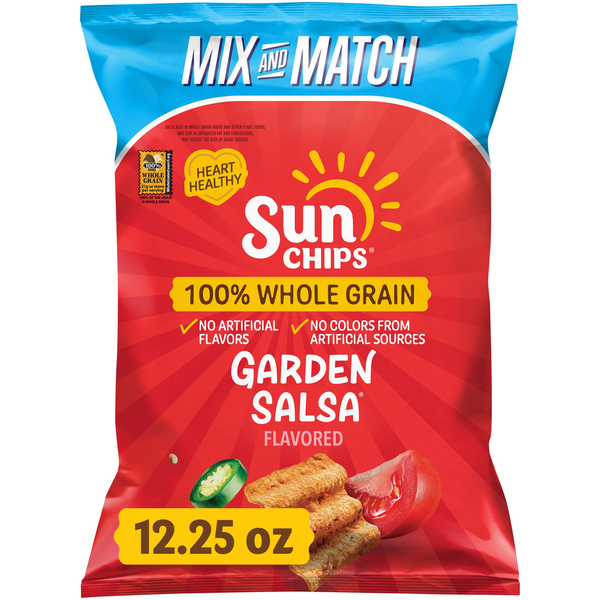 Sun Chips Whole Grain Snacks, Garden Salsa 12.25 oz