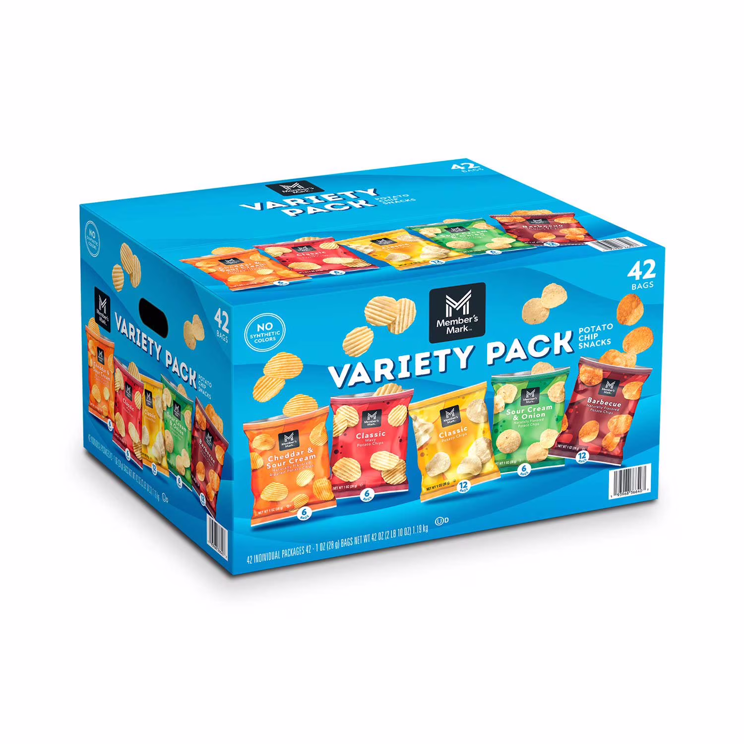 Member’s Mark Variety Pack Potato Chips 1 oz 42  Count
