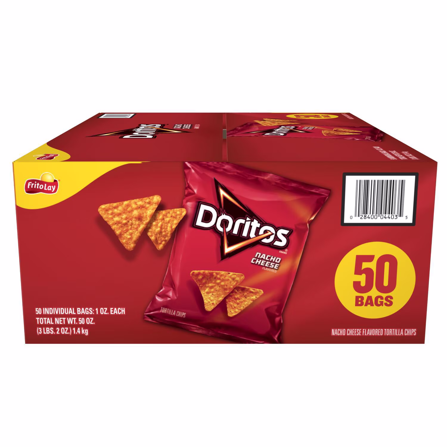 Doritos Nacho Cheese Flavored Tortilla Chips 1 oz 50  Count