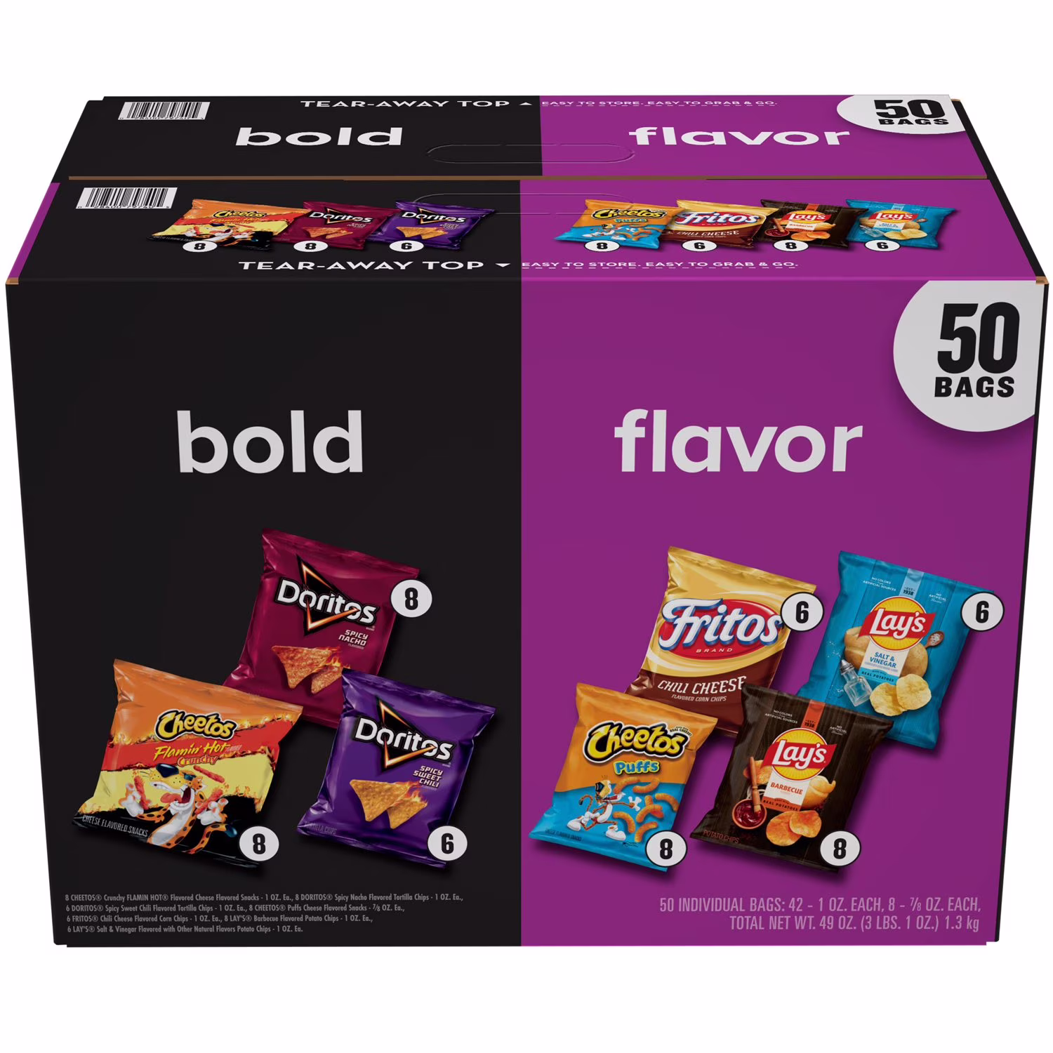 Frito Lay Bold Flavor Snacks 50 each