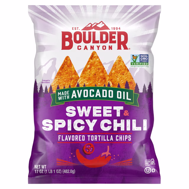 Boulder Canyon Sweet& Spicy Chili Flavored Tortilla Chips 17 oz