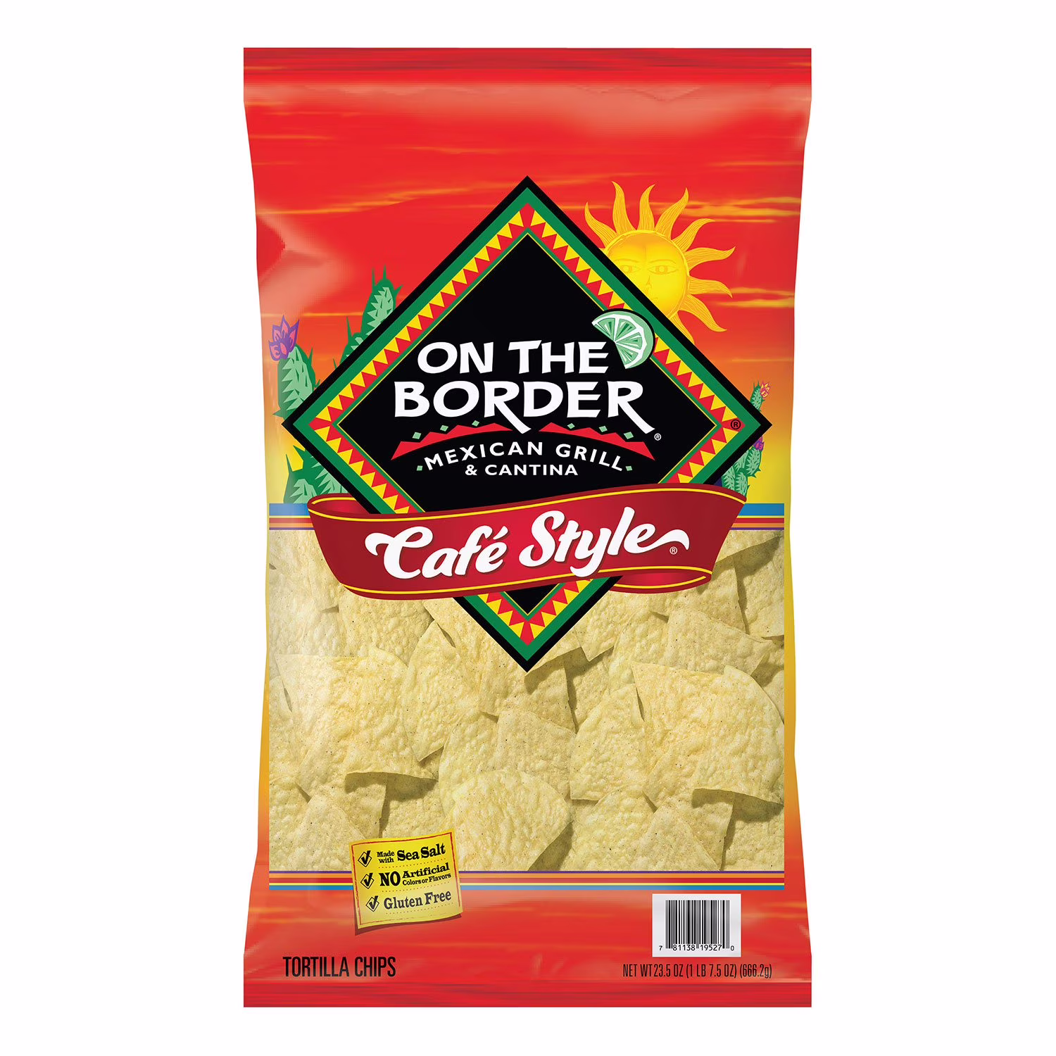 On The Border Cafe Style Tortilla Chips 666.2 GM
