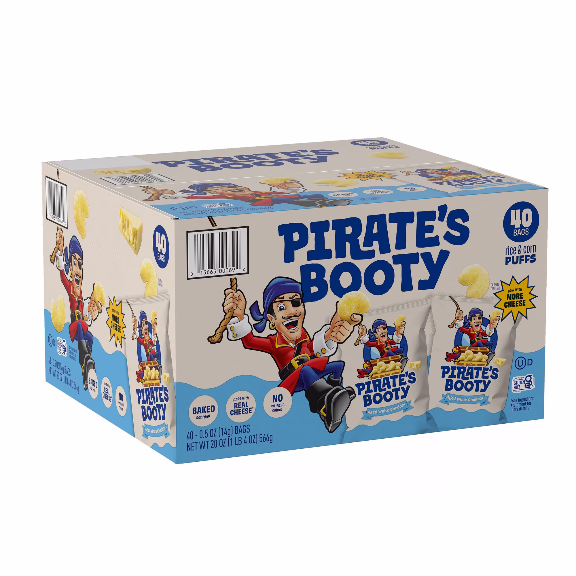 Pirate's Booty Rice & Corn Puffs 0.5 oz 40  Count