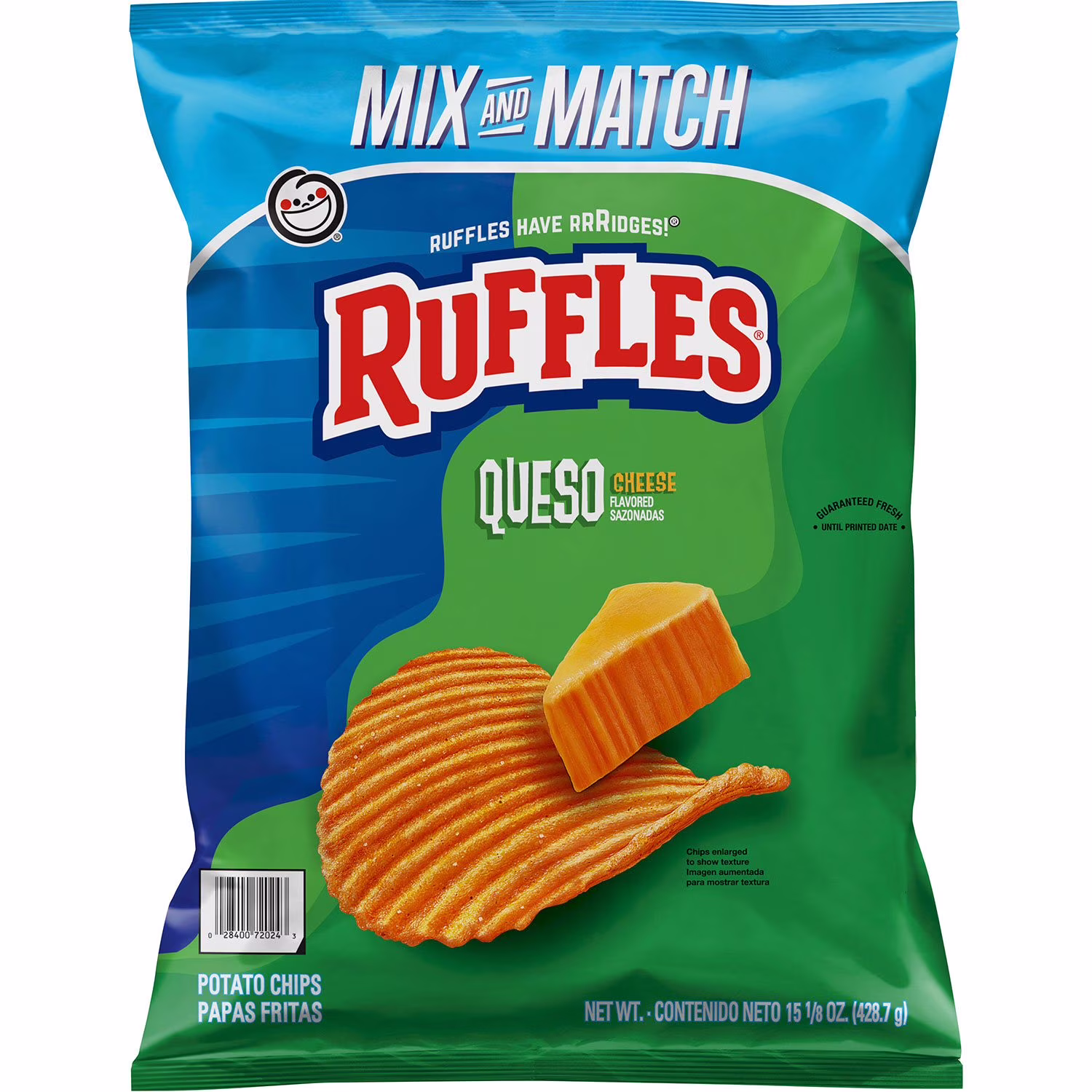 Ruffles Queso Cheese Flavored Potato Chips 15.13 oz