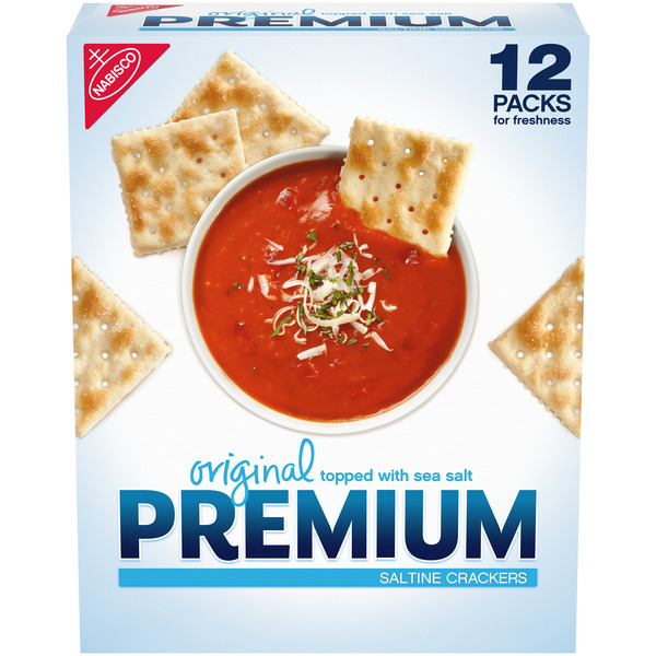 Premium Original Saltine Crackers, Lunch Snacks 48 oz