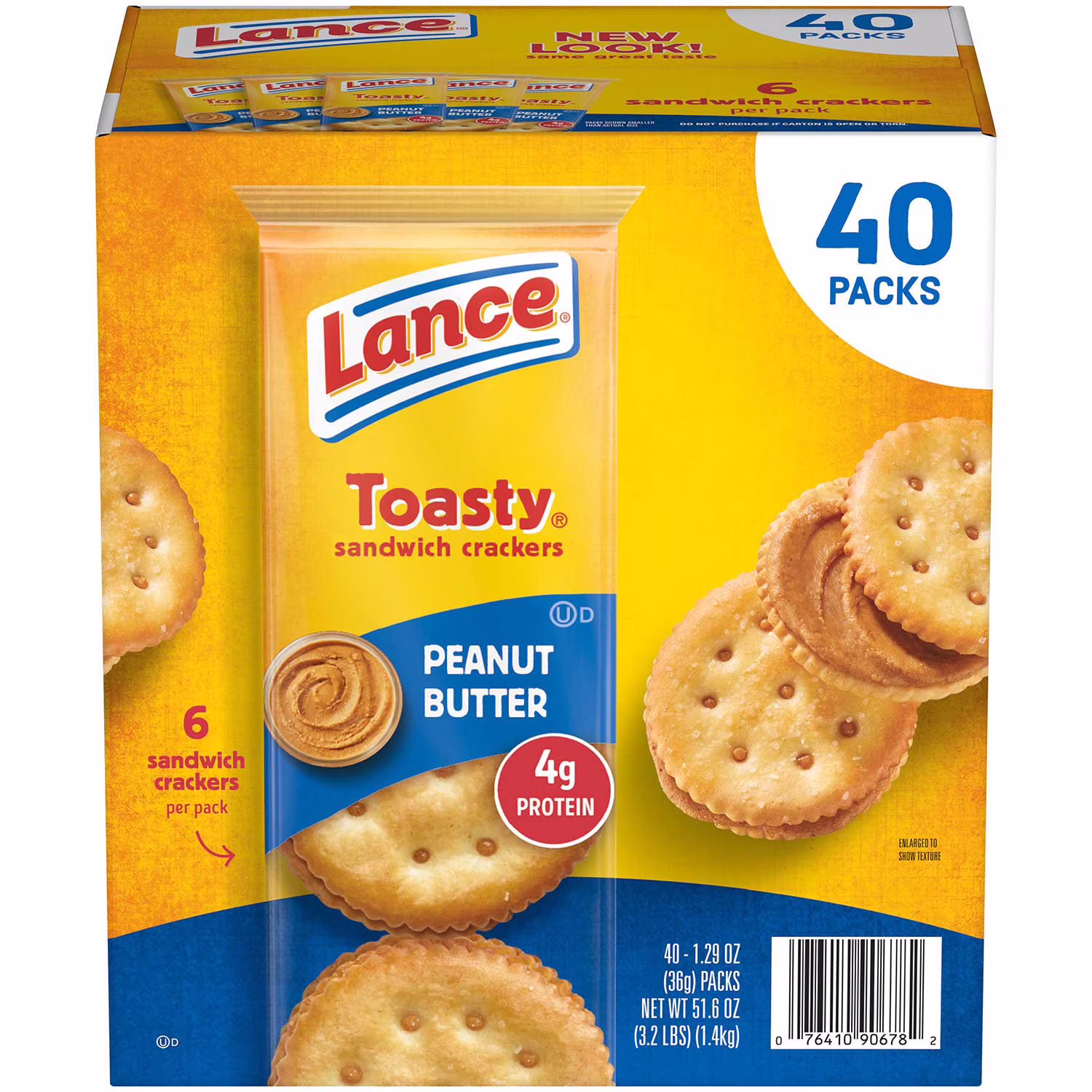Lance Peanut Butter Toasty Sandwich Crackers 1.29 oz 40  Count