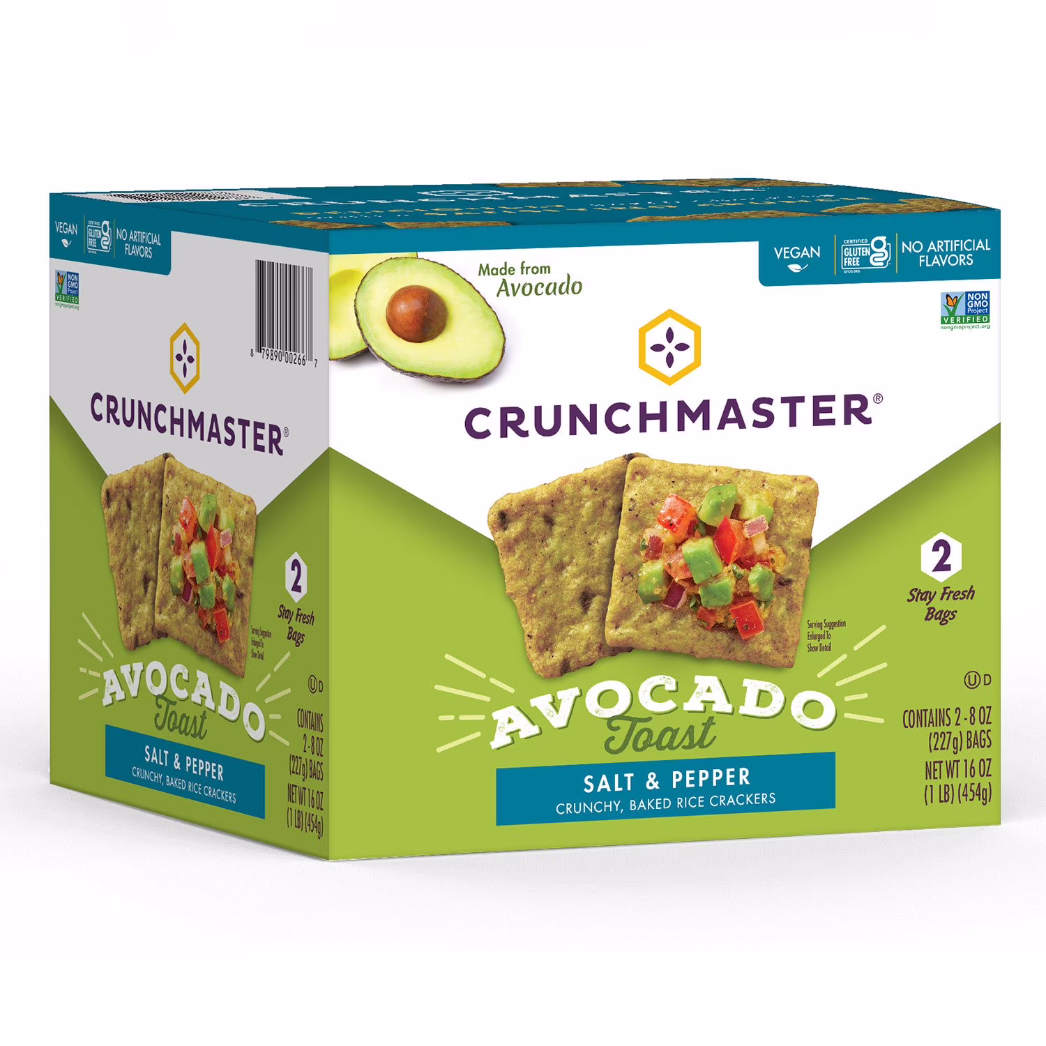Crunchmaster Avocado Toast Salt & Pepper 8 oz 2  Count