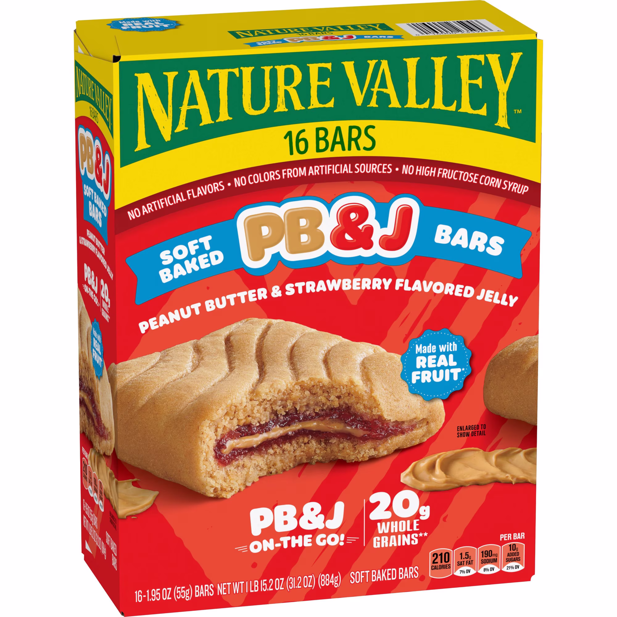 Nature Valley Peanut Butter and Strawberry Jelly Soft Baked Bars 31.2 oz