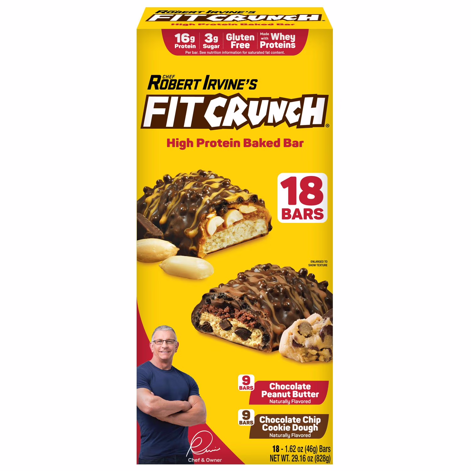 FitCrunch Chef Robert Irvine's High Protein Bars Variety Pack 18 ct