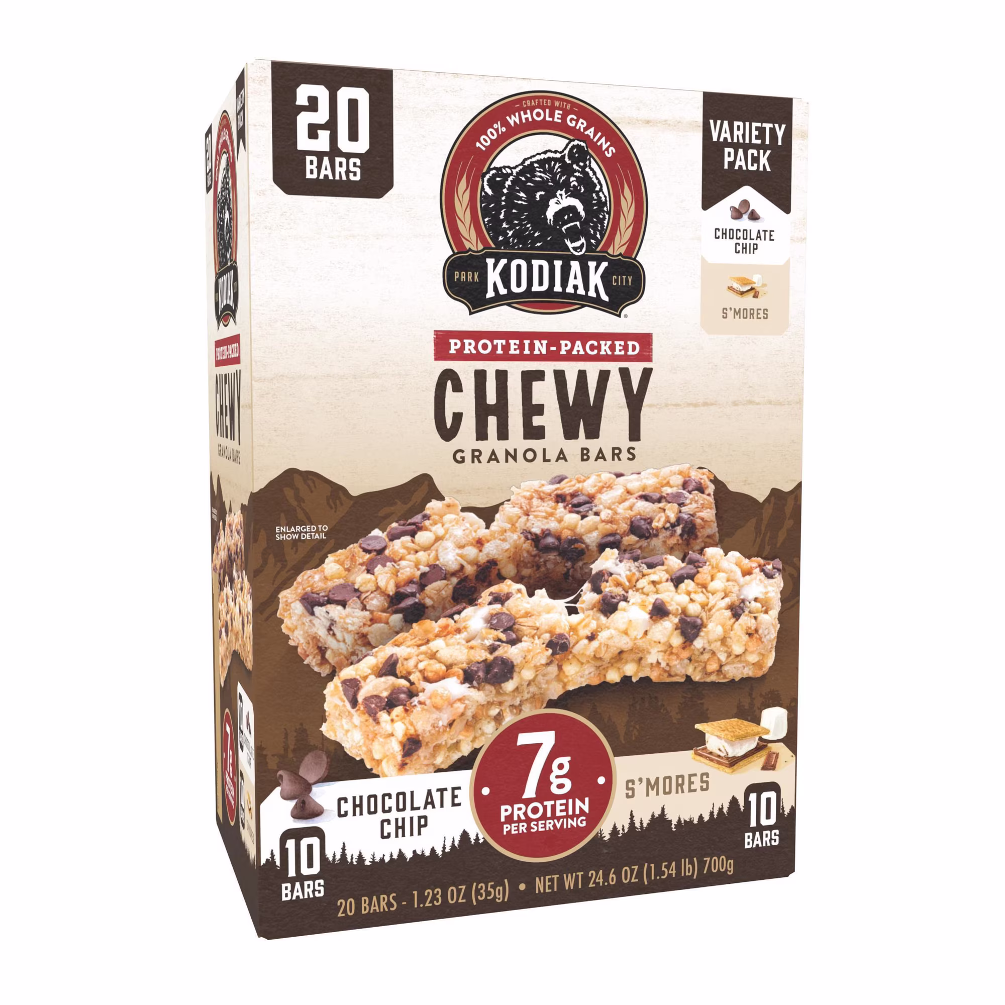 Kodiak Chewy Granola Bar, Variety Pack 24.6 oz
