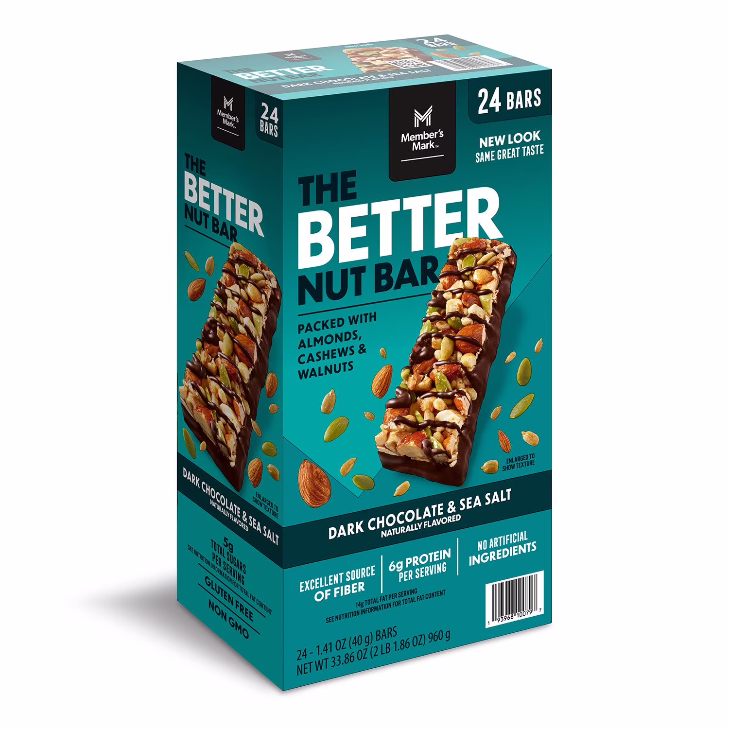 Member’s Mark Dark Chocolate & Sea Salt Nut Bars 24 oz