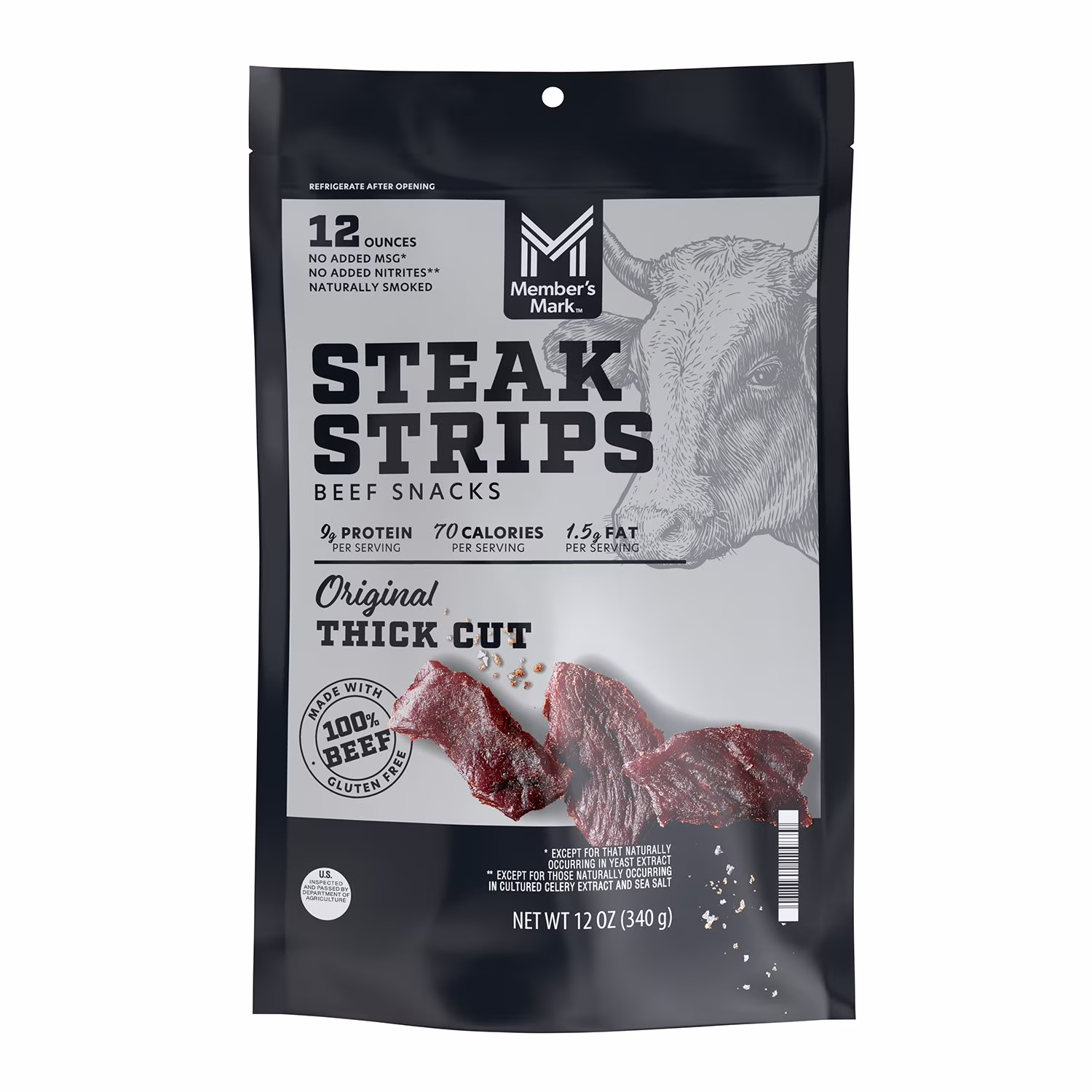 Member’s Mark Original Thick Cut Steak Strips Beef Snacks 12 oz