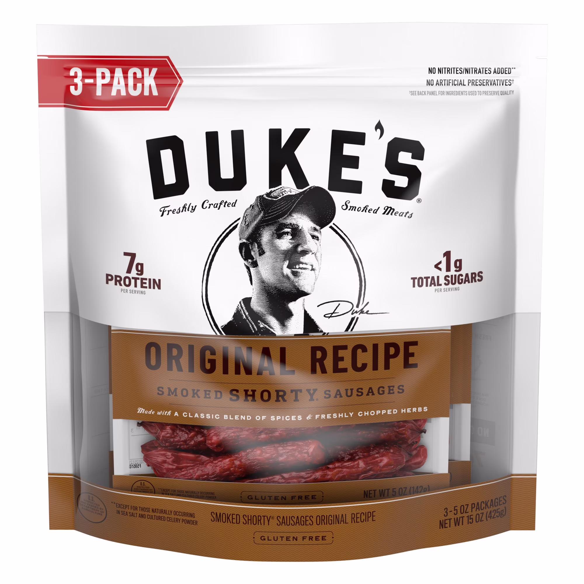 Duke's Original Recipe Smoked Shorty Sausages 5 oz