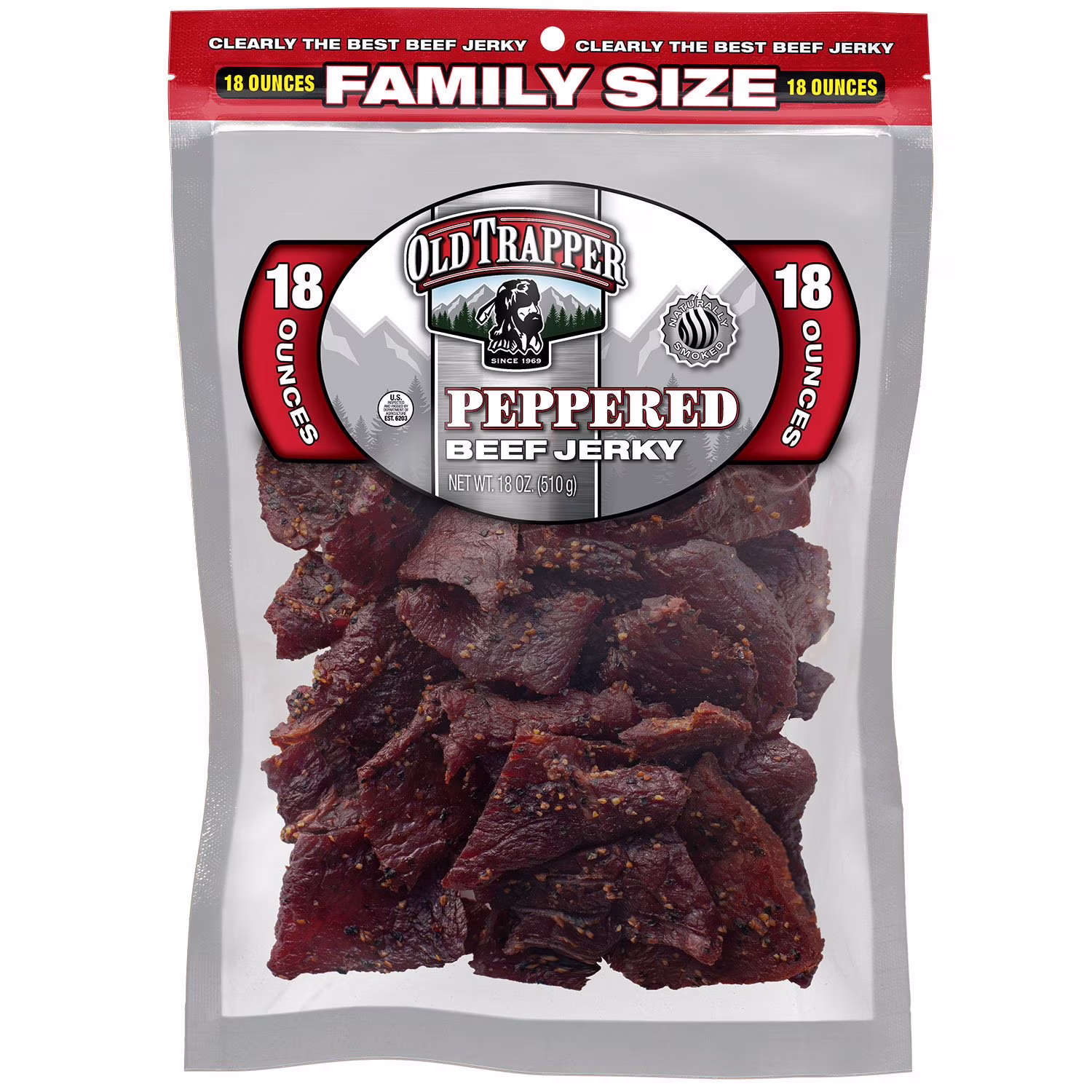 Old Trapper Peppered Beef Jerky 18 oz