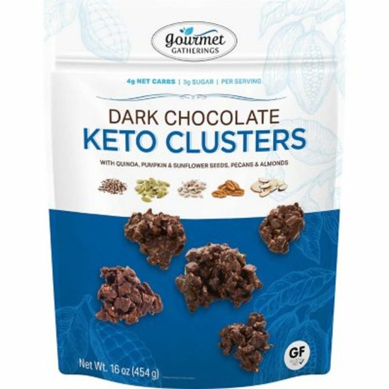 Joy Life Foods Dark Chocolate Keto Clusters With Quinoa Pumpkin & Sunflower Seeds Pecans & Almonds 16 oz
