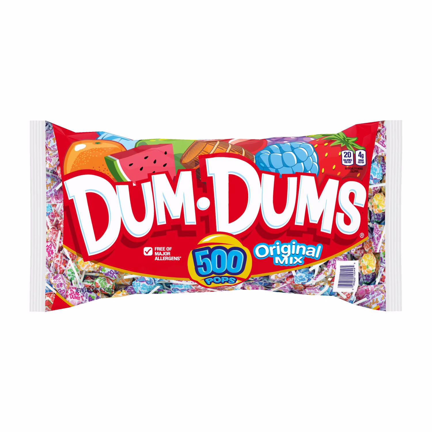 Dum Dums Original Mix Lollipops, Assorted Flavor Candy 500 CT