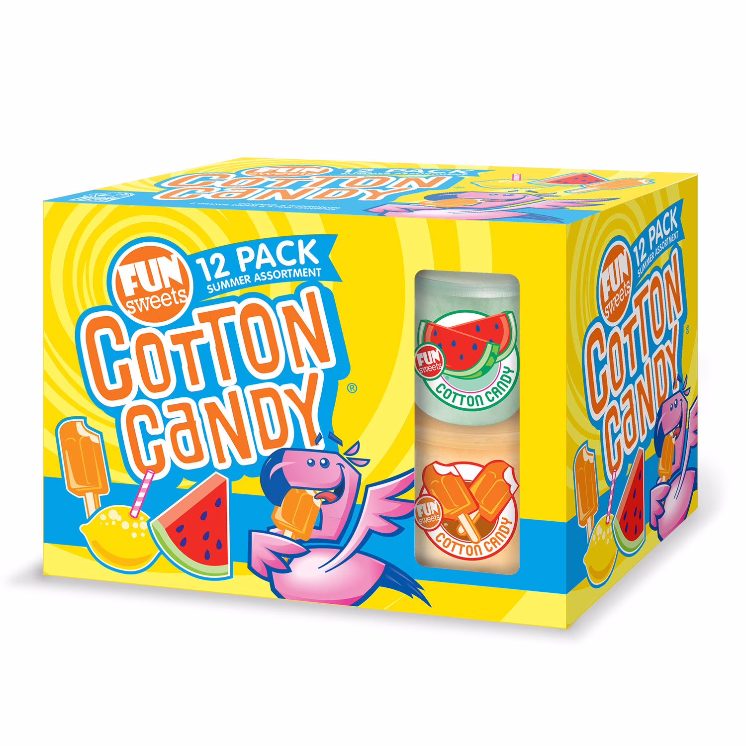 Fun Sweets Summer Assortment Cotton Candy 2 oz 12  Count