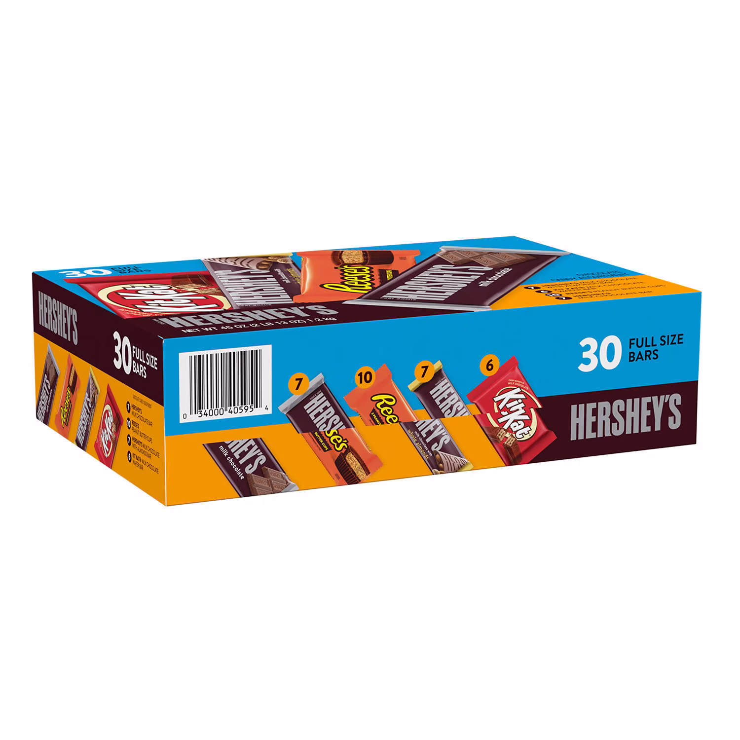 HERSHEY'S, KIT KAT® and REESE'S Assorted Milk Chocolate Candy Variety Pack, 45 oz (30 Count) 