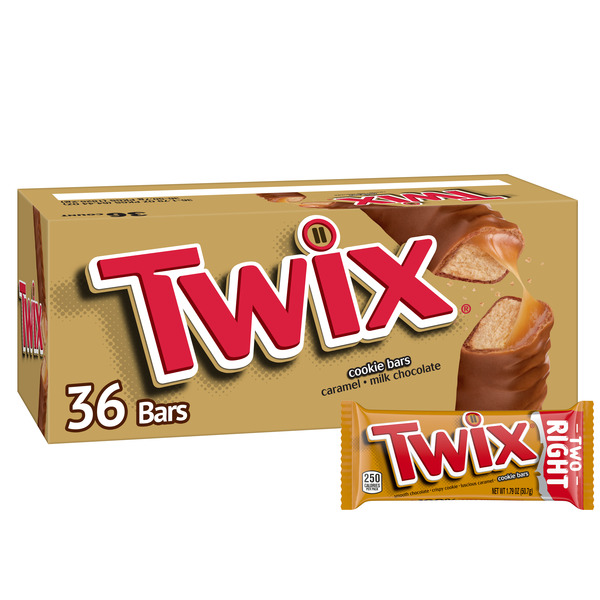 TWIX Caramel Cookie Chocolate Candy Bars Bulk Pack 36 ct