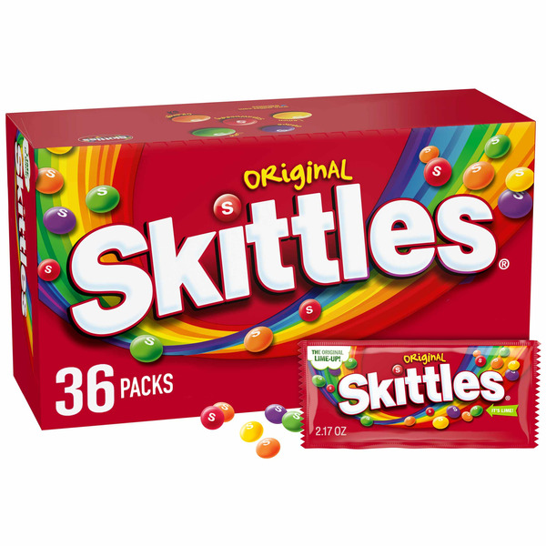 Skittles Original Fruity Chewy Candy Box 2.17 oz 36  Count