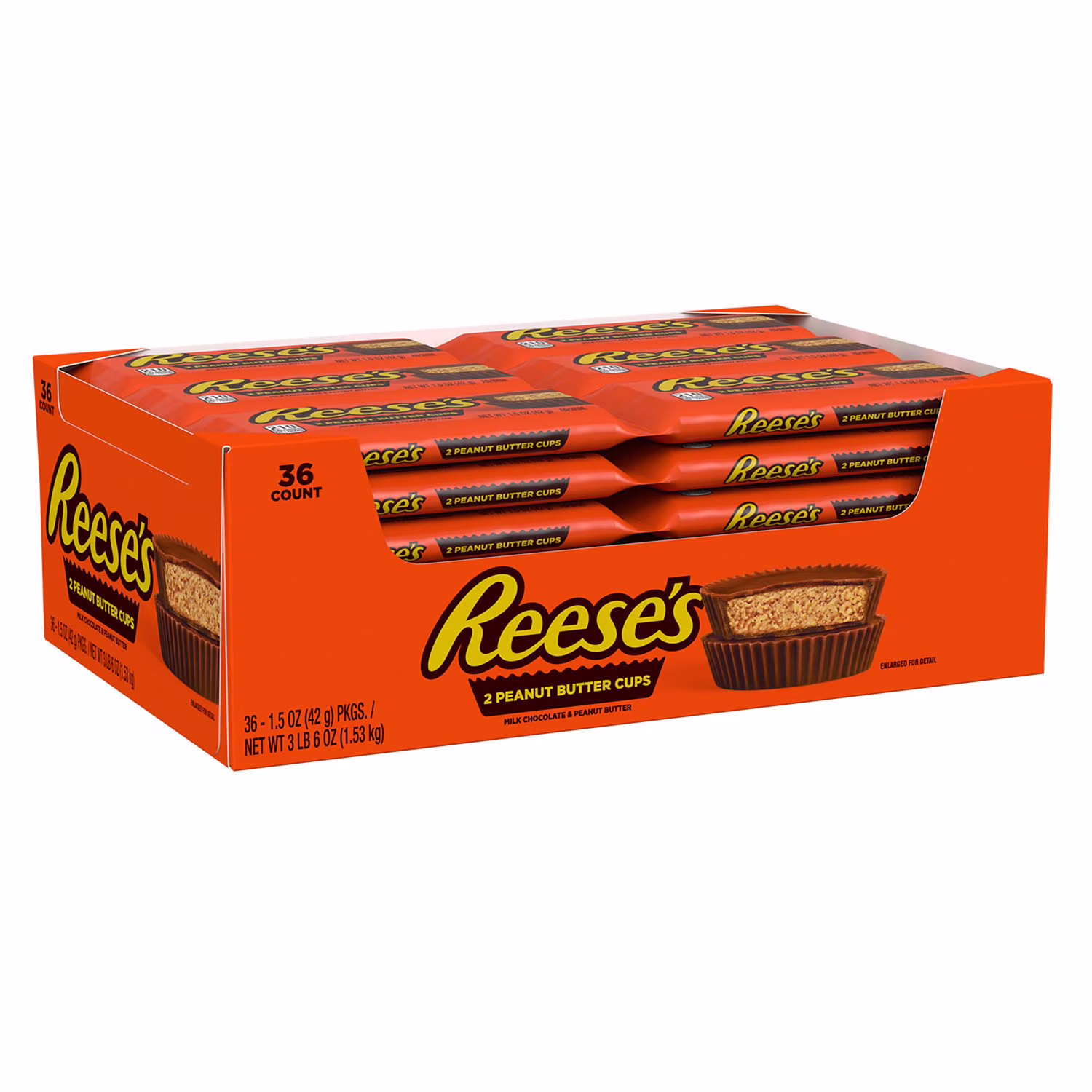 Reese's Milk Chocolate Peanut Butter Cups Candy 1.5 oz 36  Count