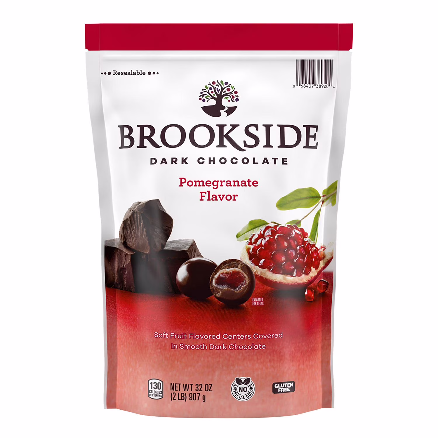 BROOKSIDE Dark Chocolate and Pomegranate Flavored Snacking Chocolate Bulk Bag, 32 oz 