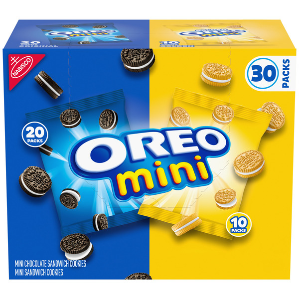 Oreo Sandwich Cookies Variety Pack, 2 Flavors, Snack Packs 45 oz 30 ct