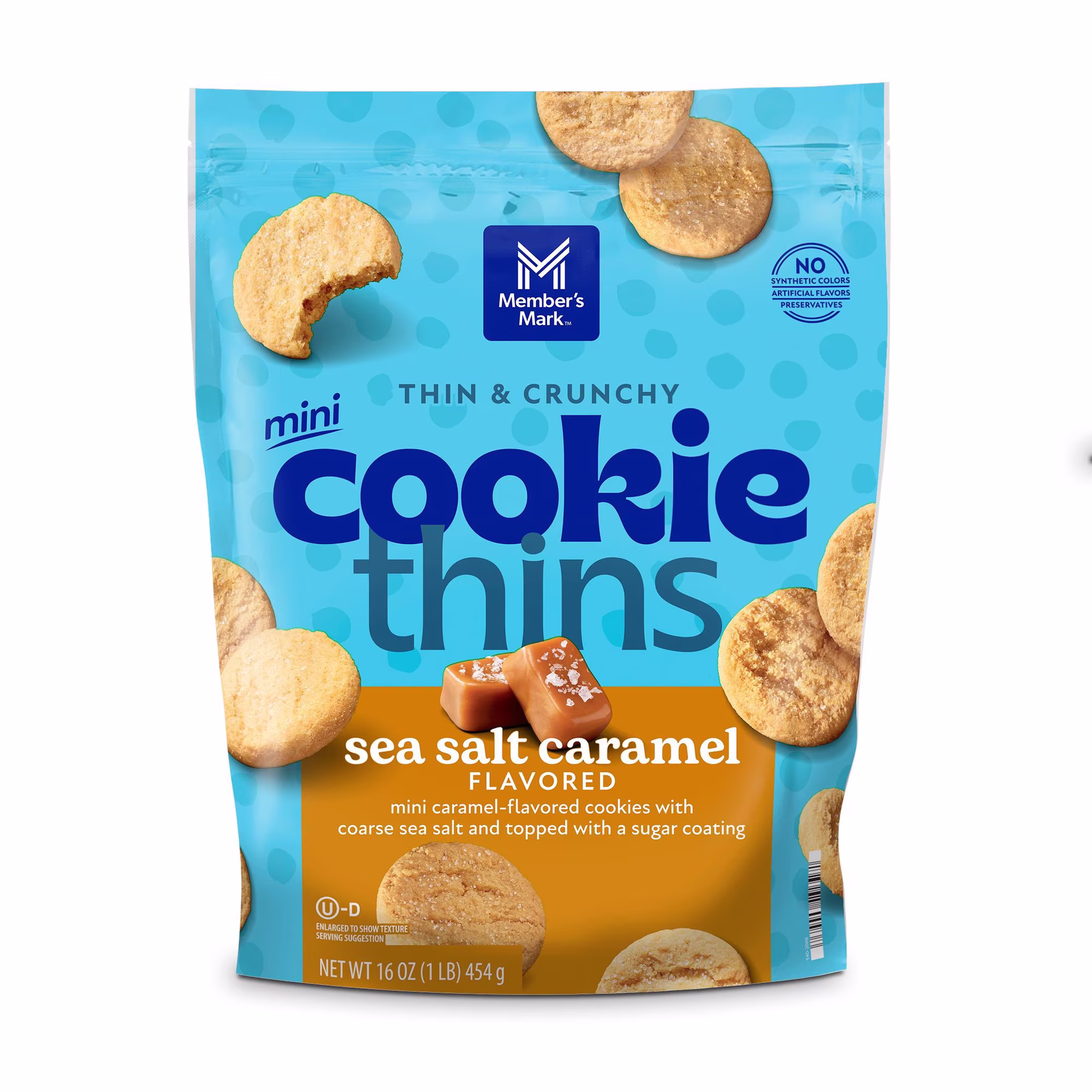 Member’s Mark Sea Salt Caramel Thin & Crunchy Mini Cookie Thins 16 oz
