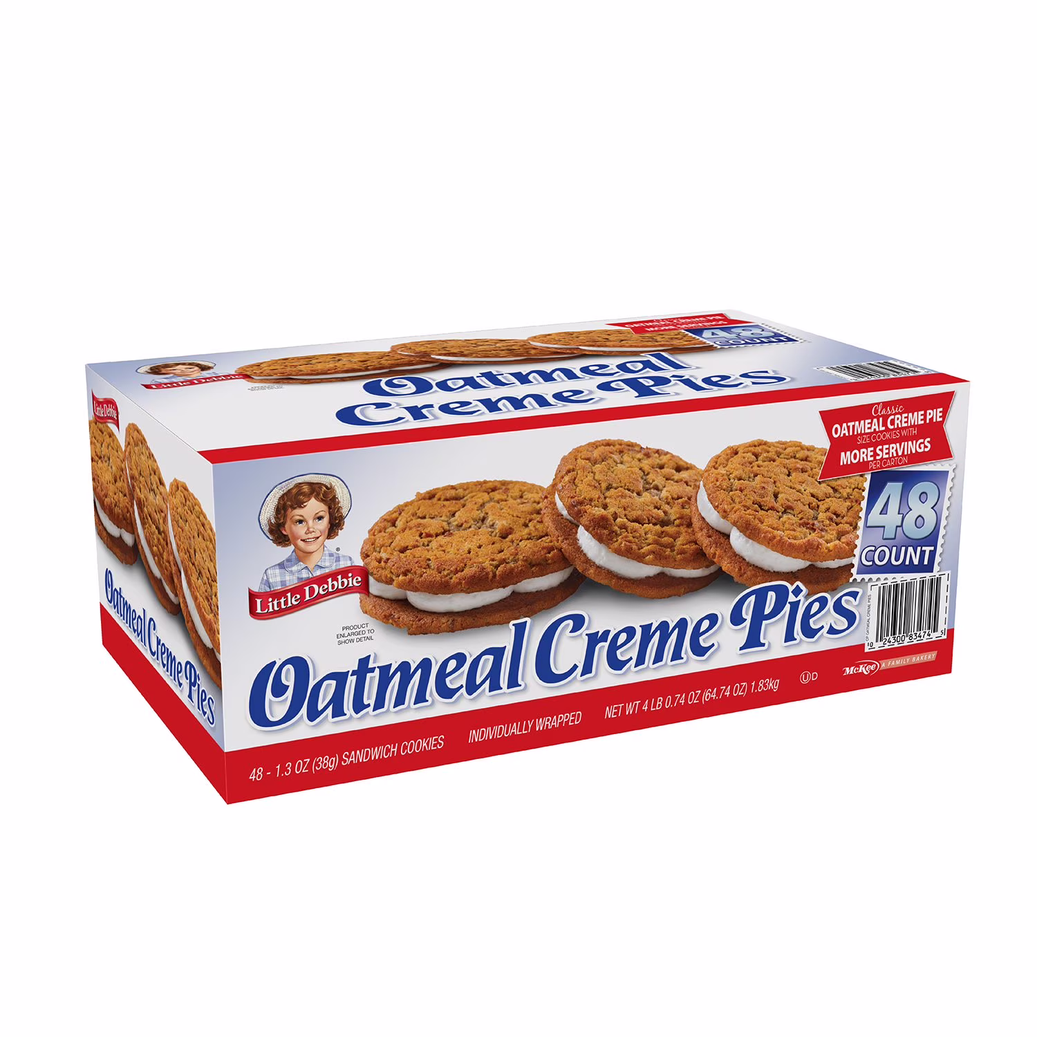 Little Debbie Oatmeal Creme Pies Sandwich Cookies 1.3 oz 48  Count
