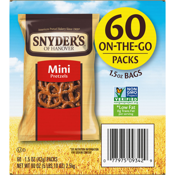 Snyder's of Hanover Mini Pretzels 1.5 oz 60  Count