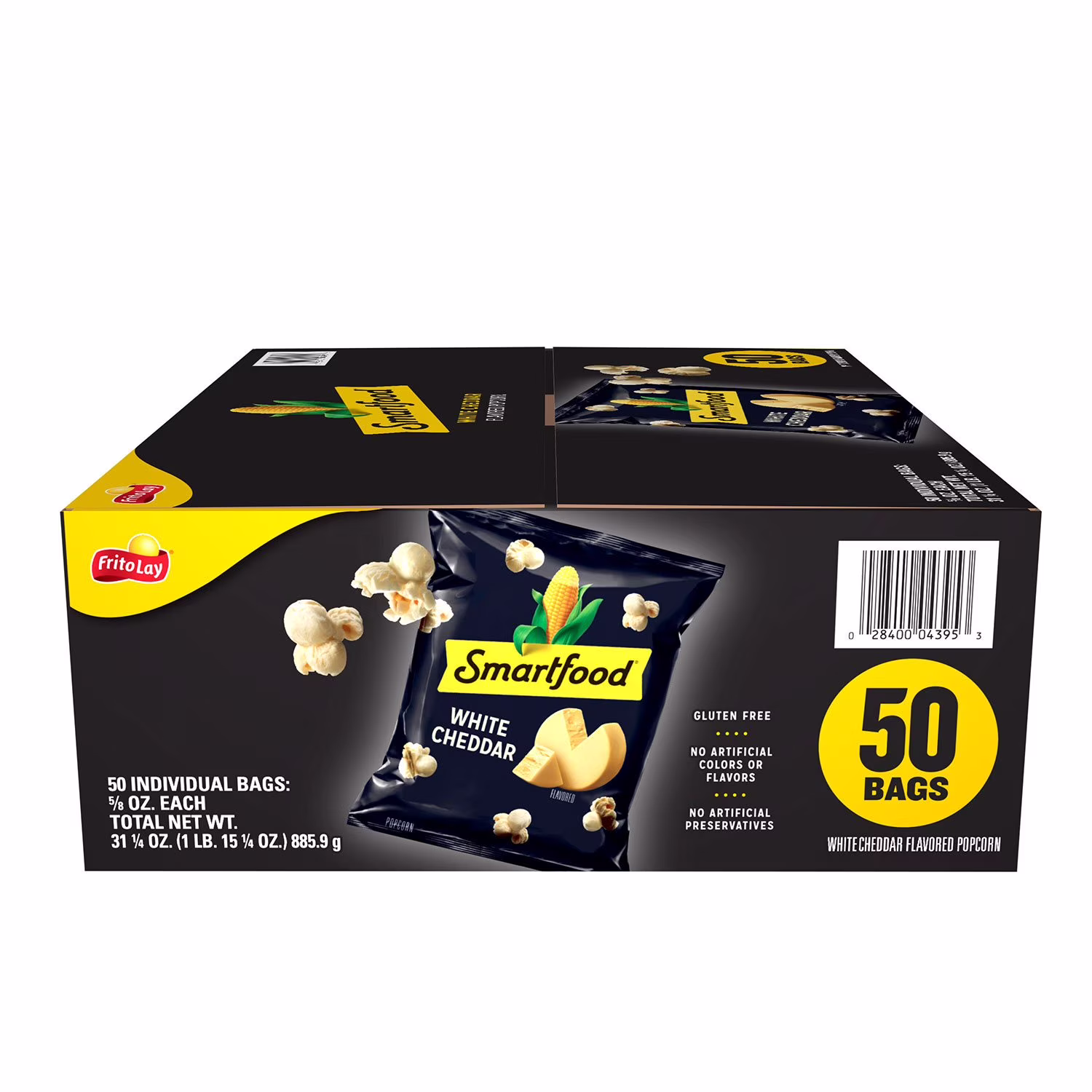 Smartfood Flavored Popcorn, White Cheddar 50 ct