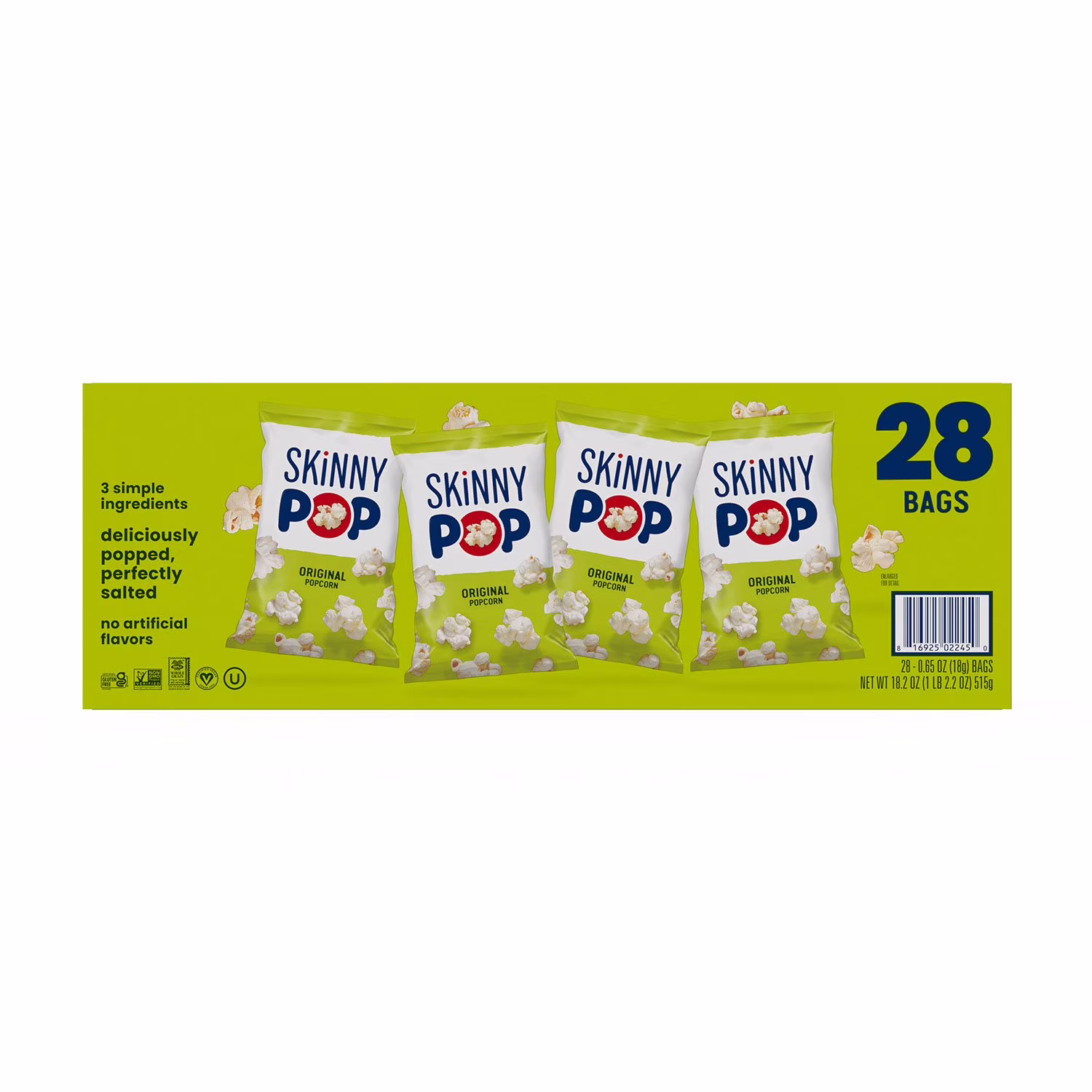 SkinnyPop Popcorn 0.65 oz - 28 CT