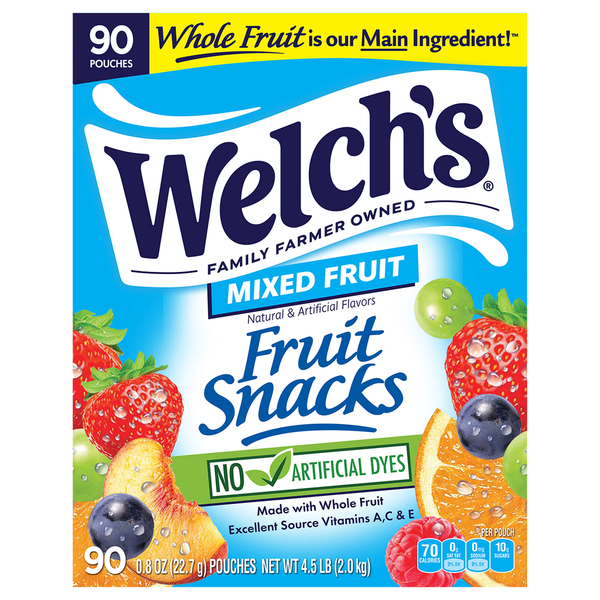 Welch's Mixed Fruit Fruit Snacks 0.8 oz 90  Count