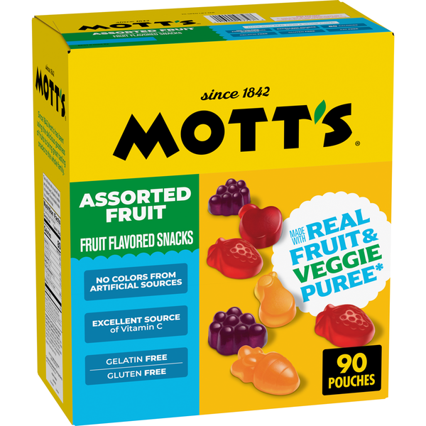 Mott’s Gluten Free Assorted Fruit Flavored Snacks 90 ct