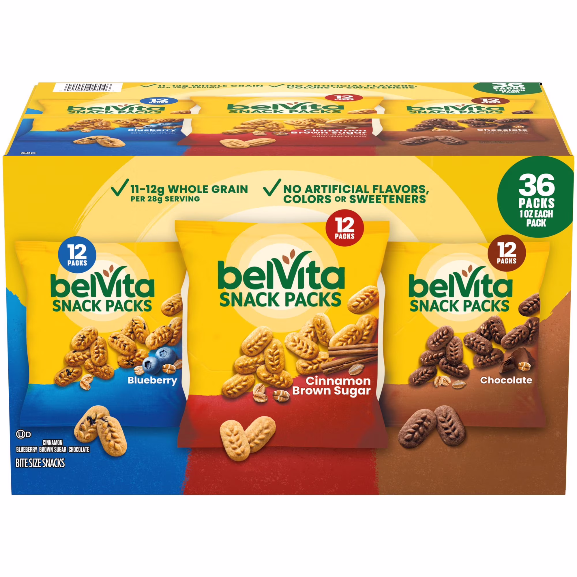 Belvita Breakfast Variety Pack Mini Breakfast Biscuits Bites 36 ct 