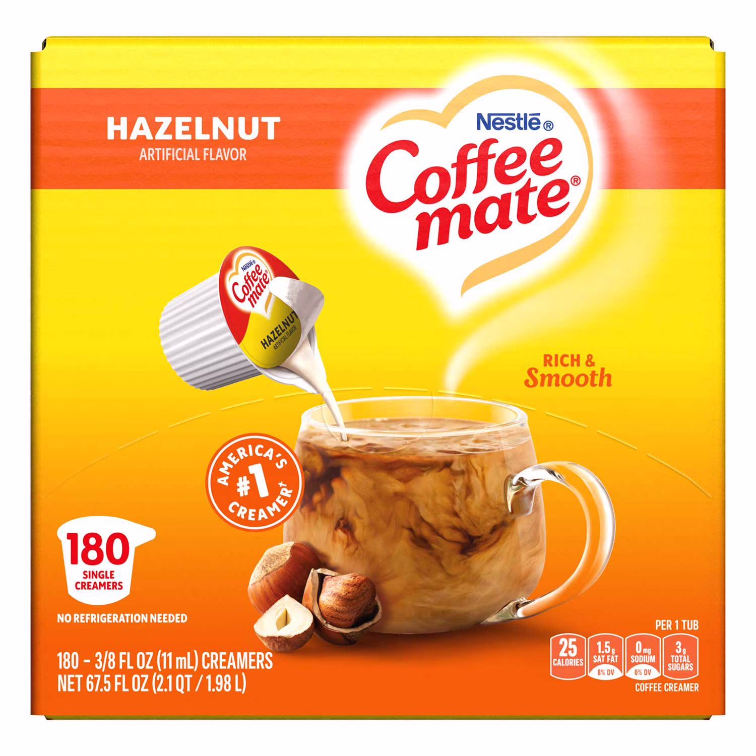 Nestlé Coffee-mate Hazelnut Creamer 0.375 fl oz 180  Count