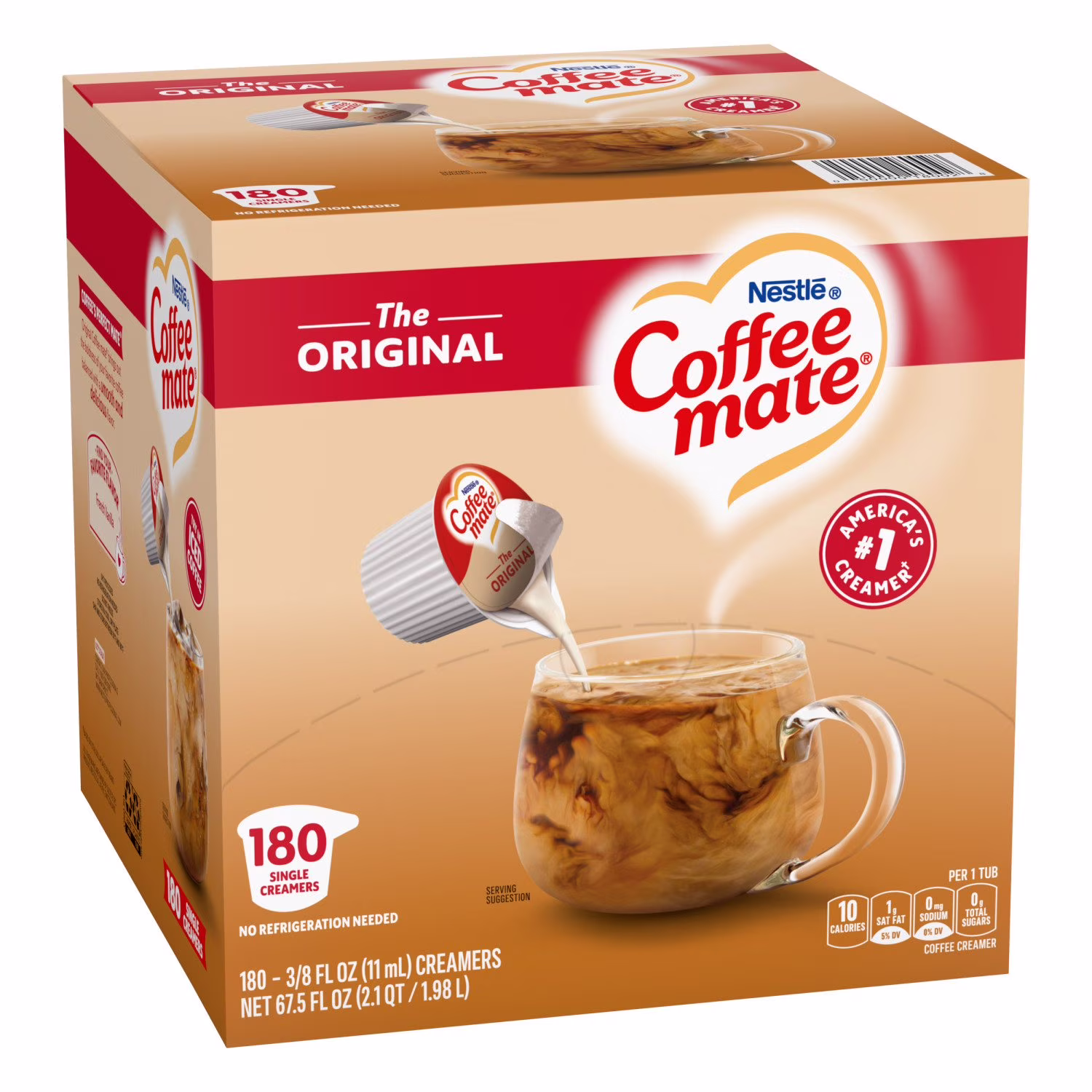 Coffee mate Coffee Creamer, the Original, Single Serve Portions 0.375 fl oz 180  Count