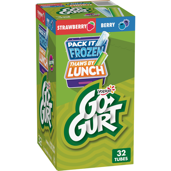 Go-Gurt Strawberry and Berry Yogurt Tubes 2 oz 32  Count