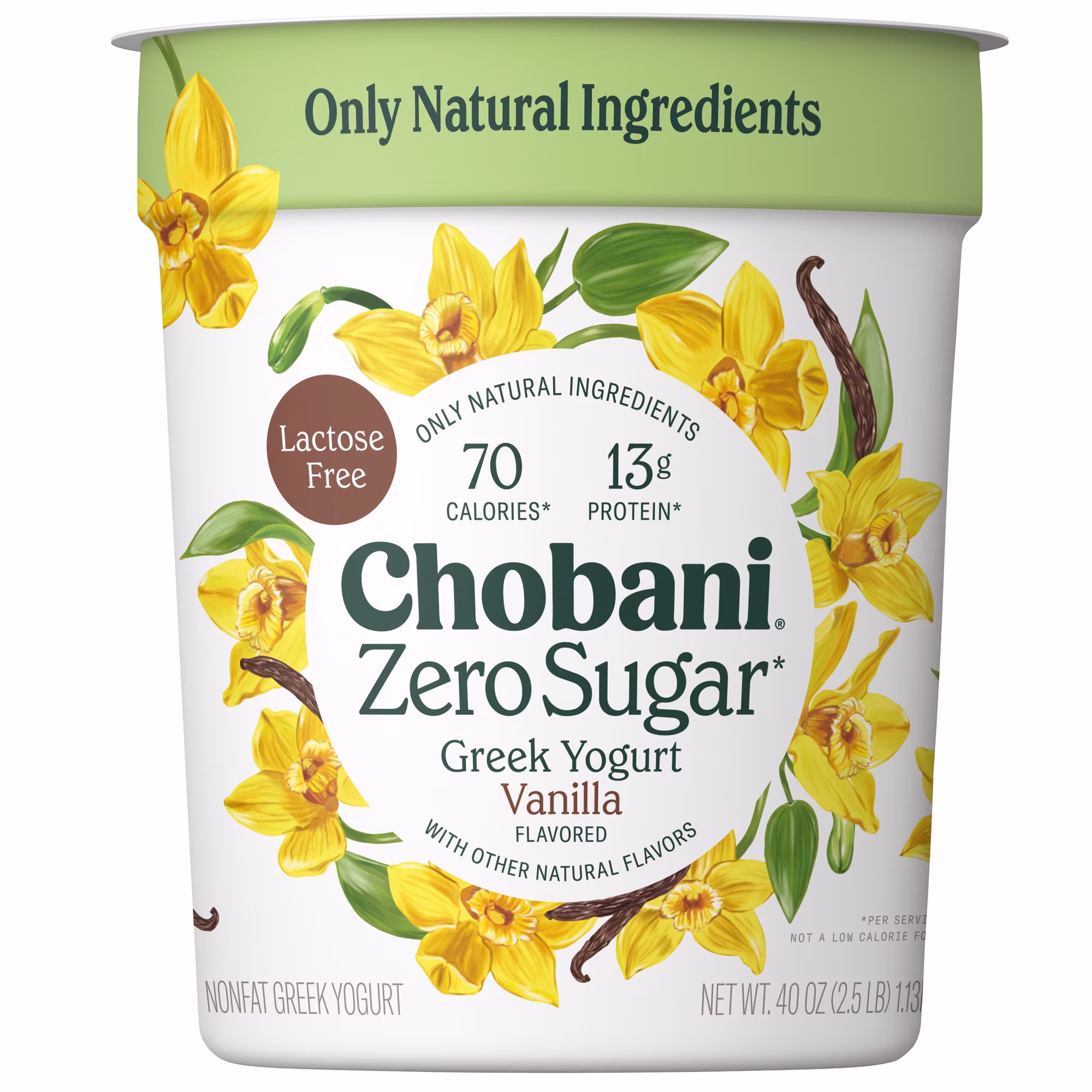 Chobani Vanilla Flavored Nonfat Greek Yogurt 40 oz