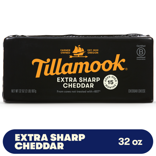 Tillamook Extra Sharp Cheddar Cheese Block, 32oz