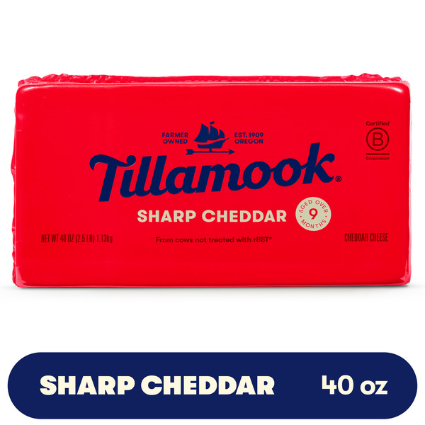 Tillamook Sharp Cheddar Cheese Block 40 oz